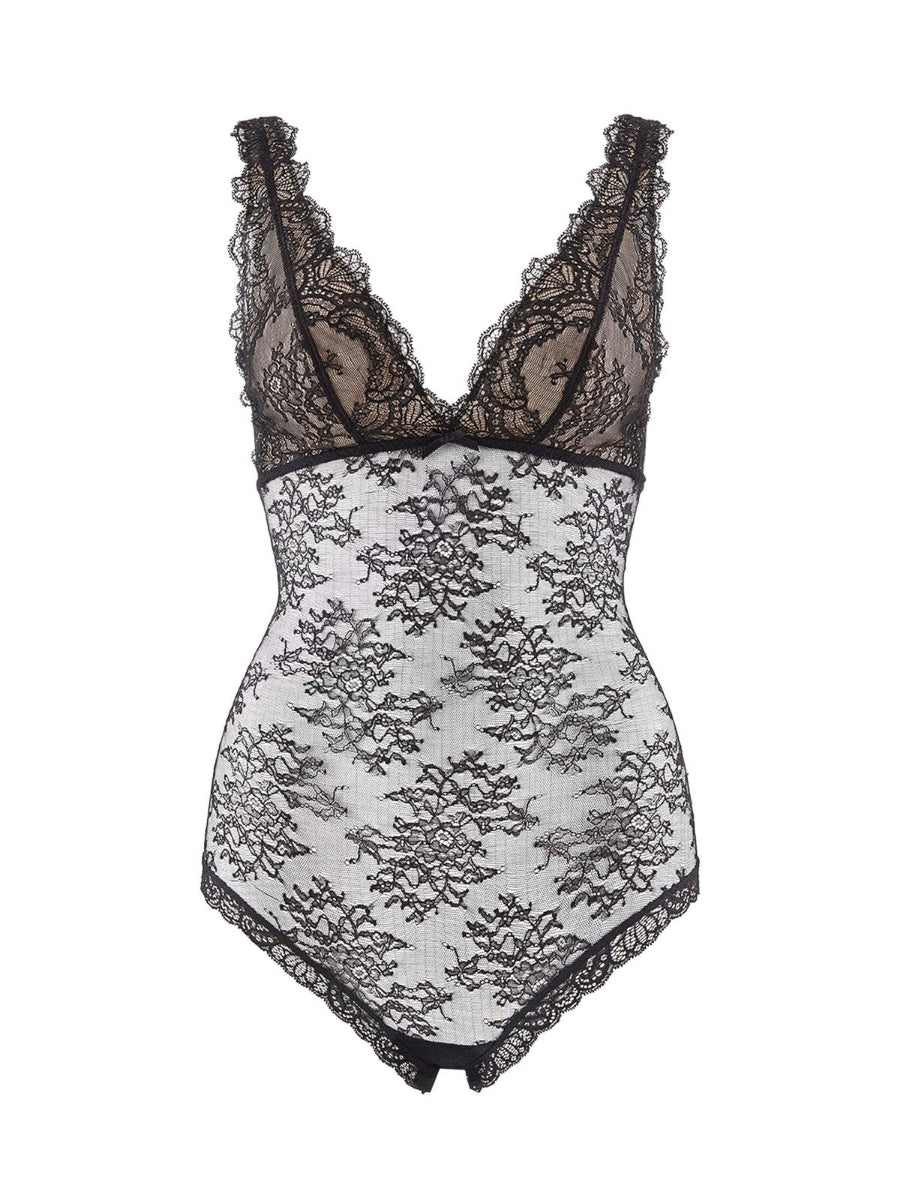 Danse Des Sens Plunge Bodysuit - Noir