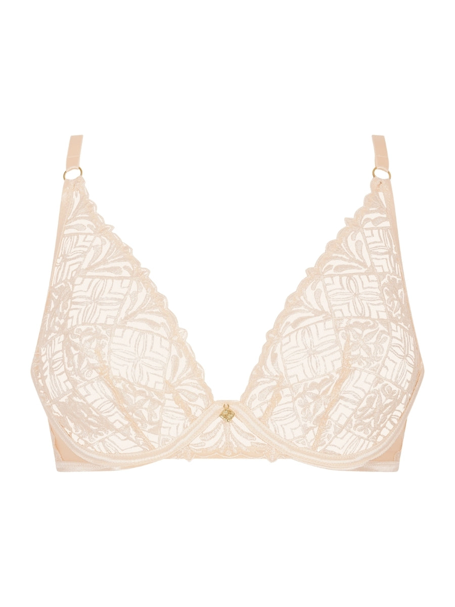 Iconic Calypso Triangle Plunge Bra - Dune