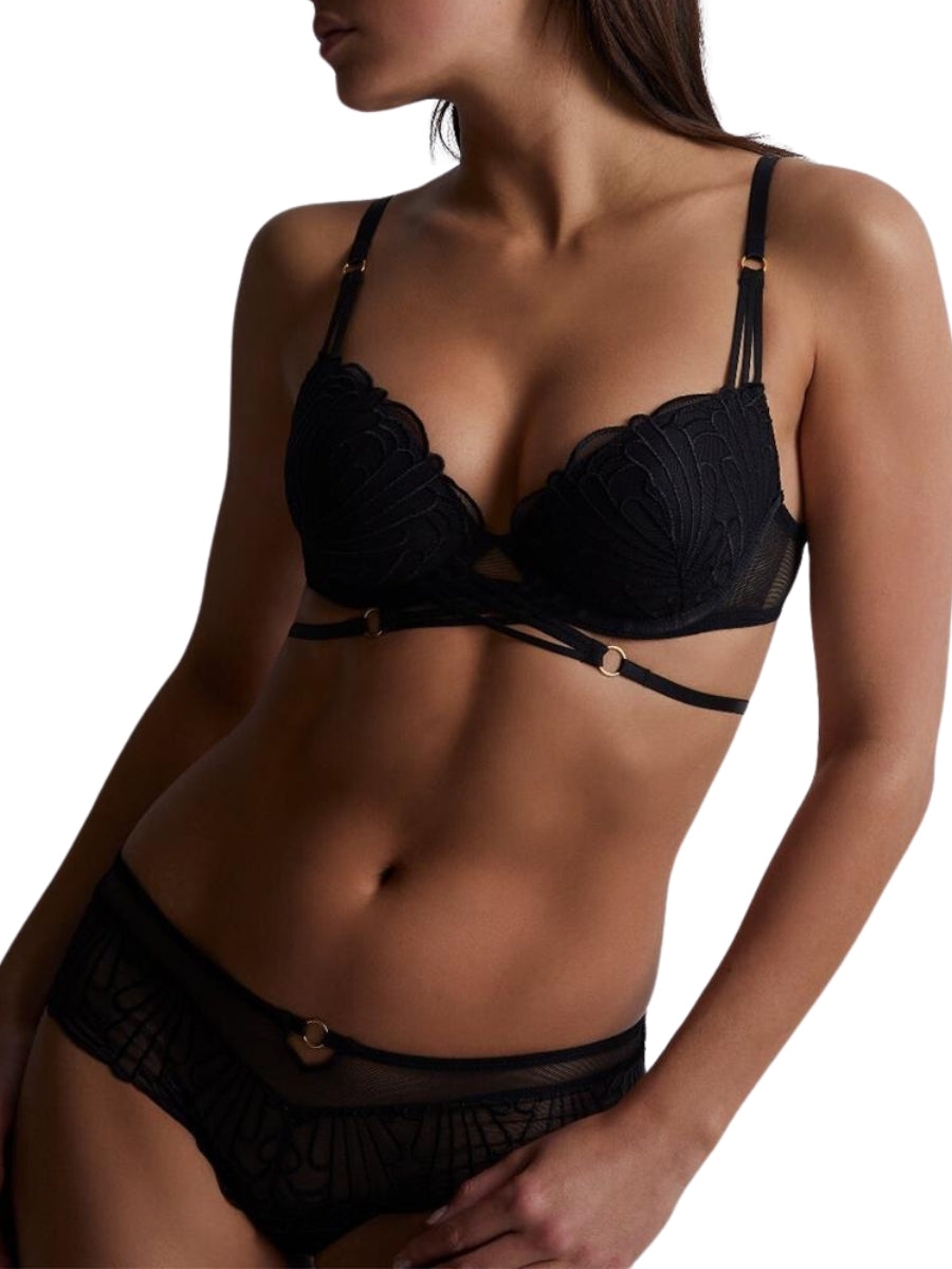 L'Indomptable Padded Plunge Bra - Afterdark