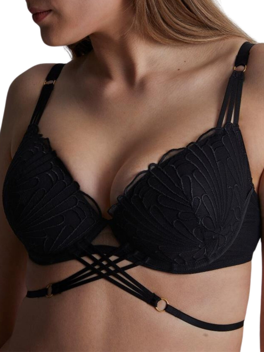L'Indomptable Padded Plunge Bra - Afterdark