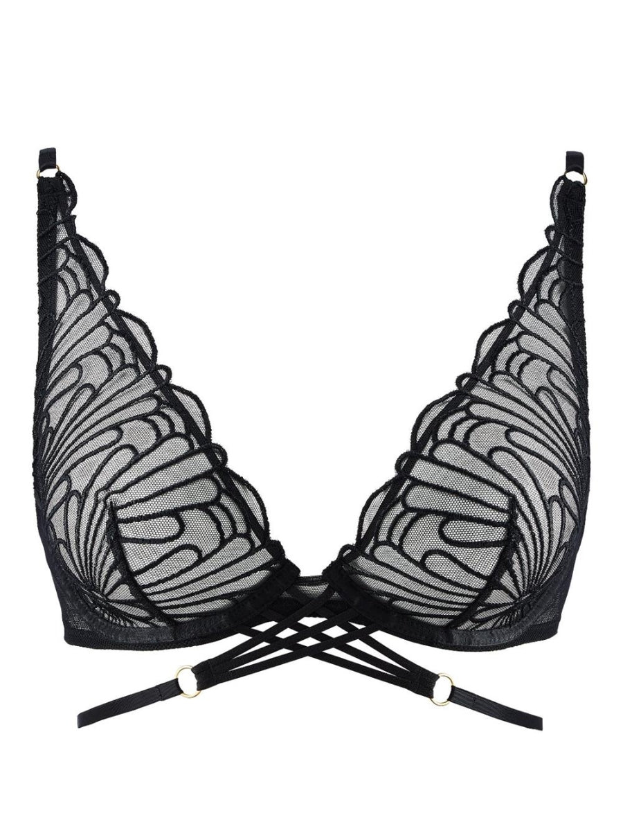 L'Indomptable Triangle Plunge Bra - Afterdark