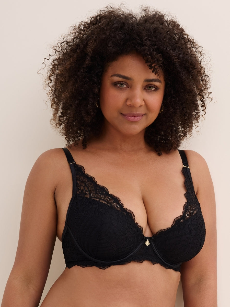 Love Vertigo High Apex Push Up Bra - Black