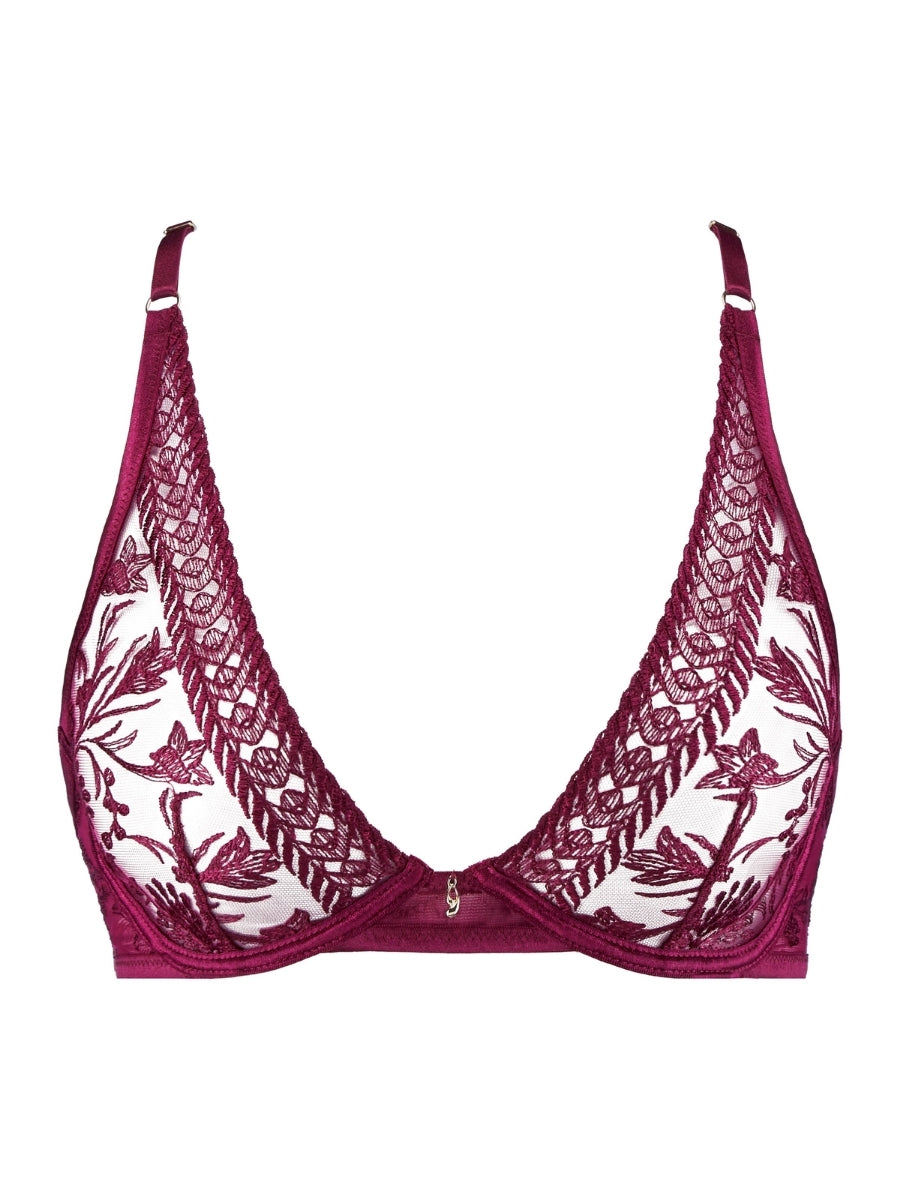 Magnetic Spell Triangle Bra - Crimson Red