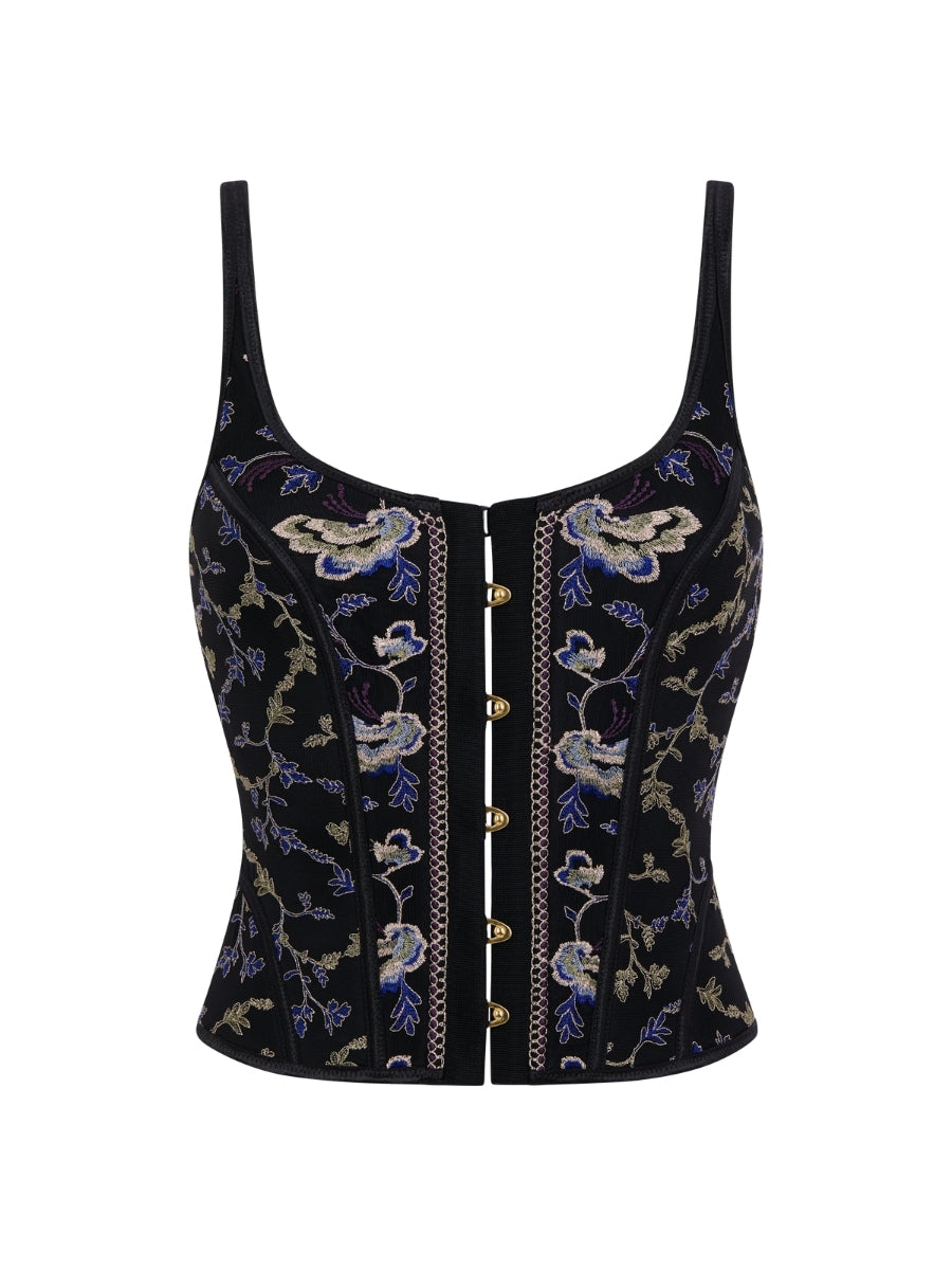 Midnight Opera Corset Top - Persian Blue