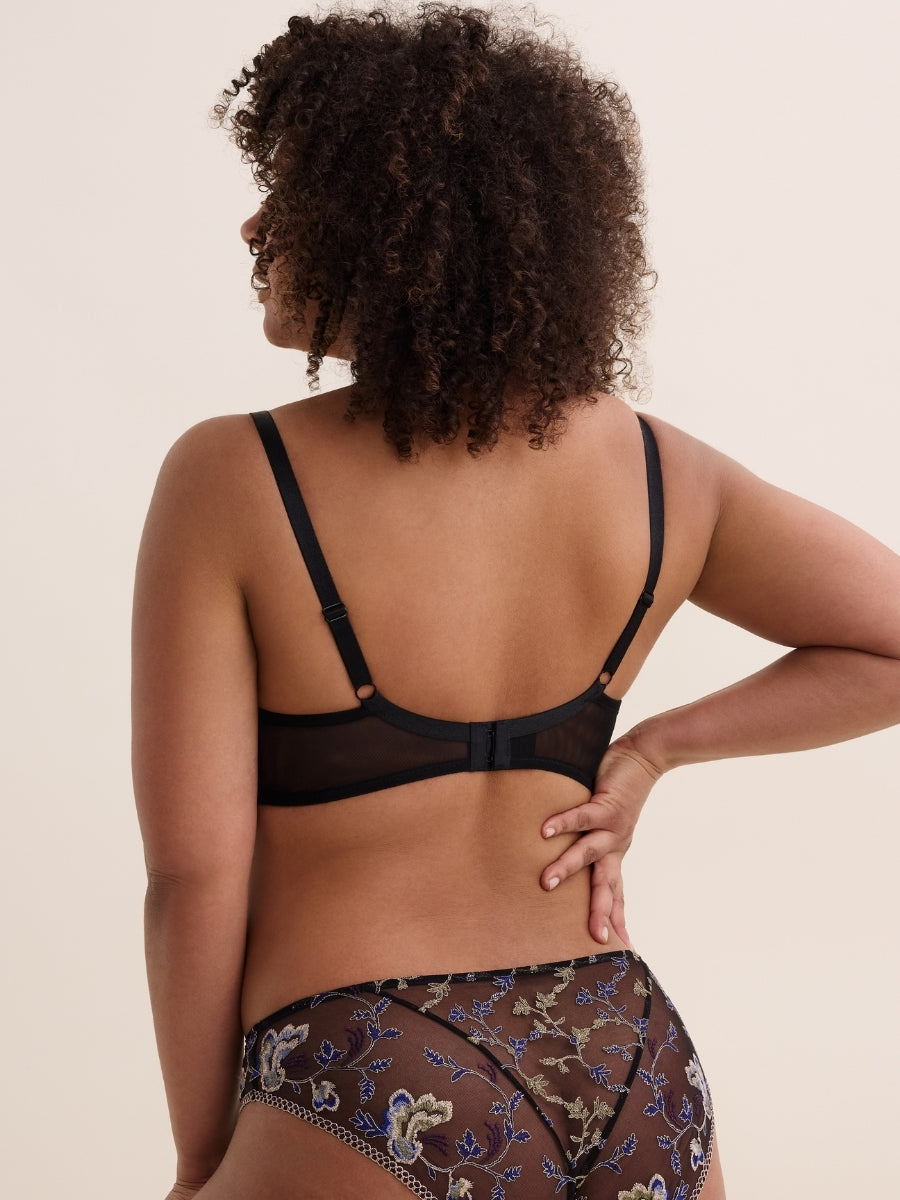 Midnight Opera Triangle Plunge Bra - Persian Blue