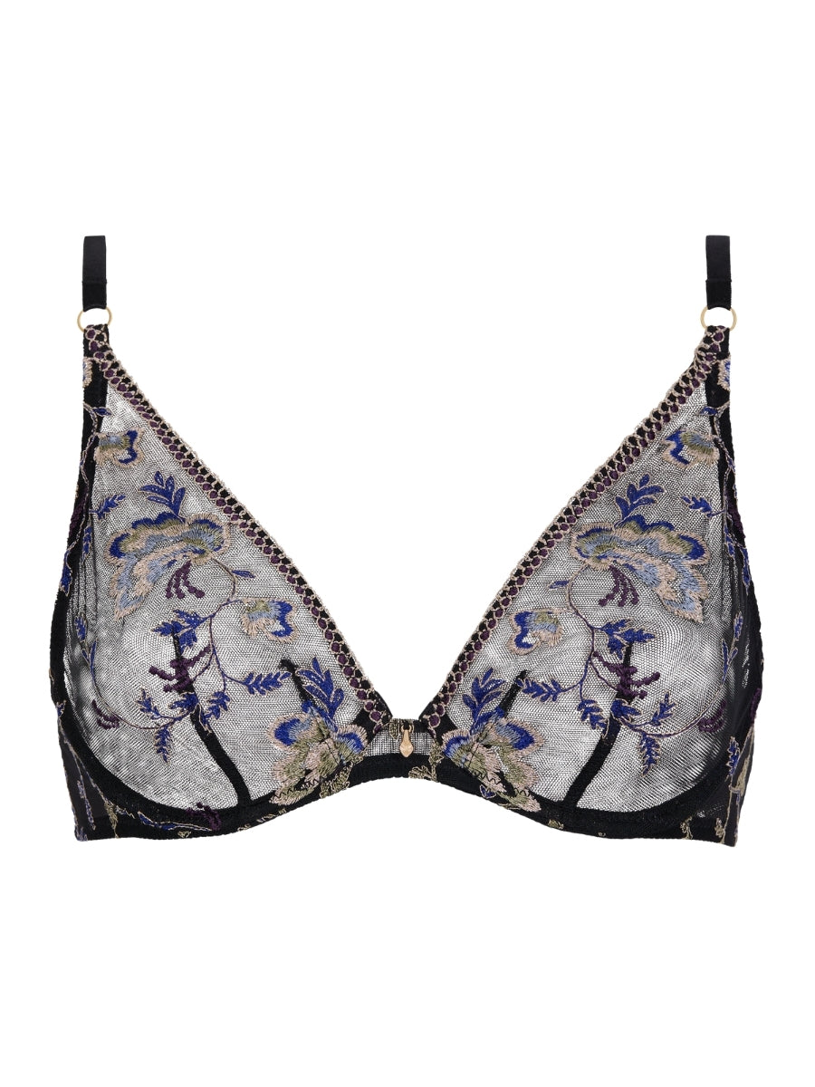 Midnight Opera Triangle Plunge Bra - Persian Blue