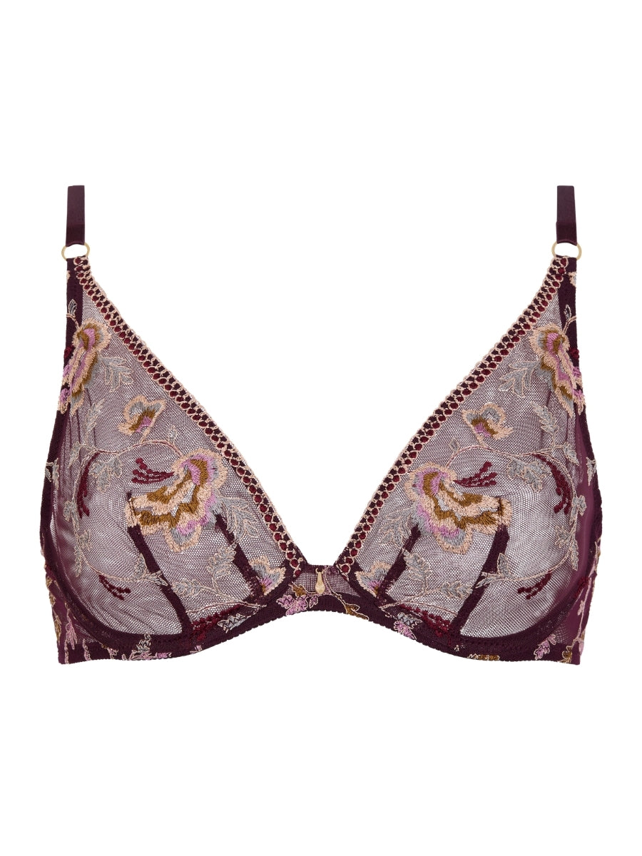 Midnight Opera Triangle Plunge Bra - Secret Purple