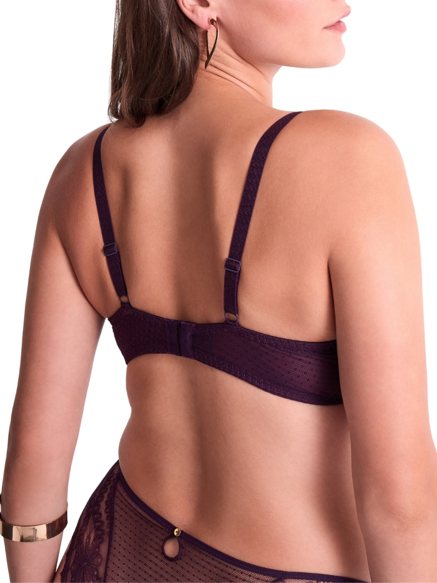 Mystery Of Love Ultra Low Triangle Plunge Bra - Plum