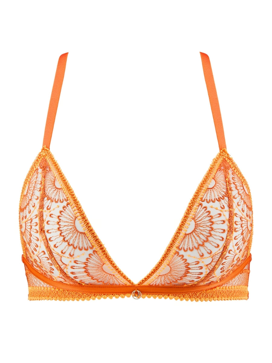 Pure Vibration Triangle Bralette - Orange Pulp
