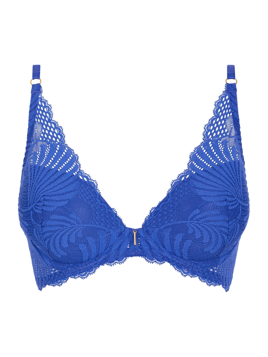 Rhythm Of Desire High Apex Push Up Bra - Cyclades