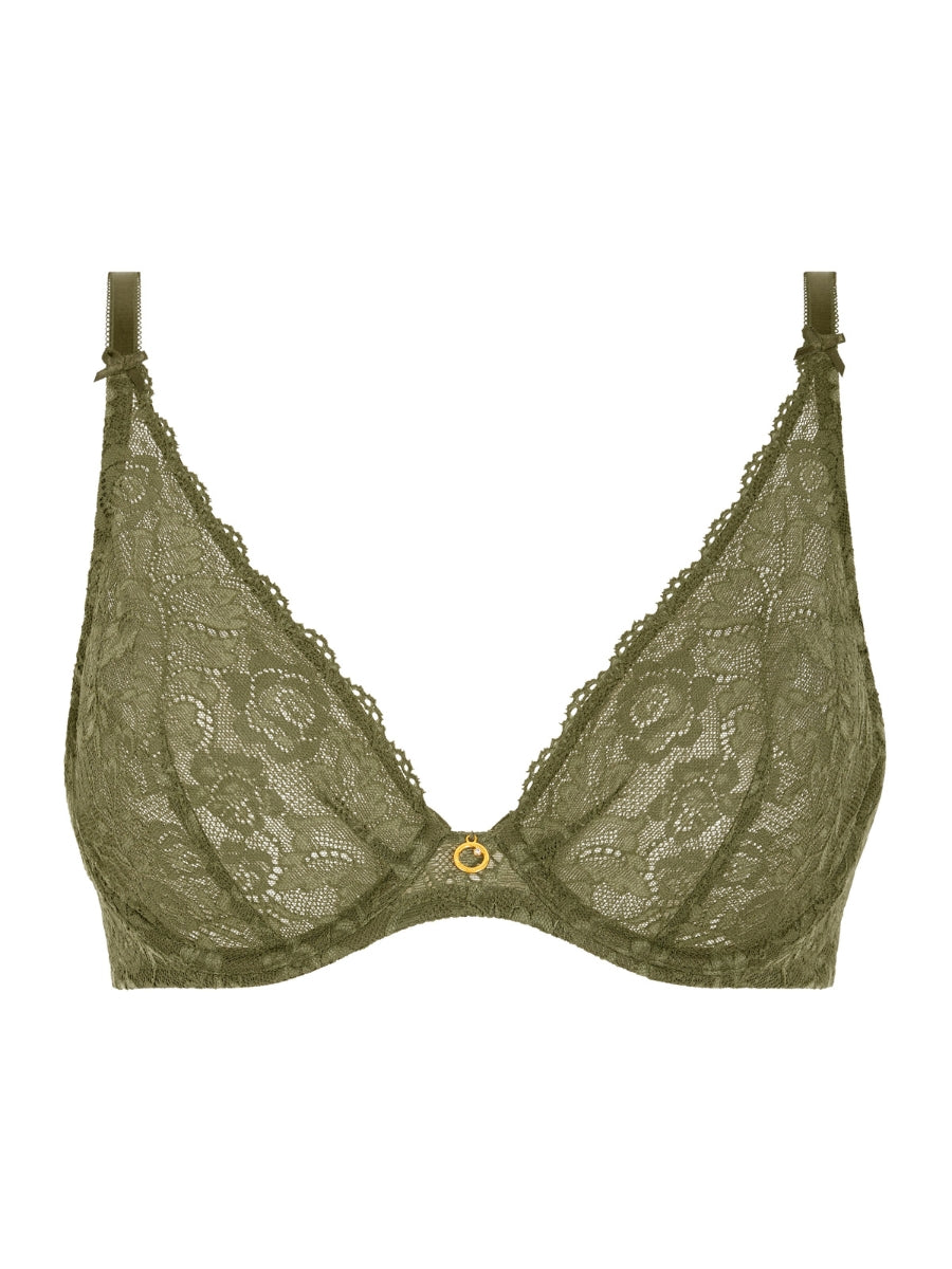 Rosessence Care Triangle Plunge Bra - Moss