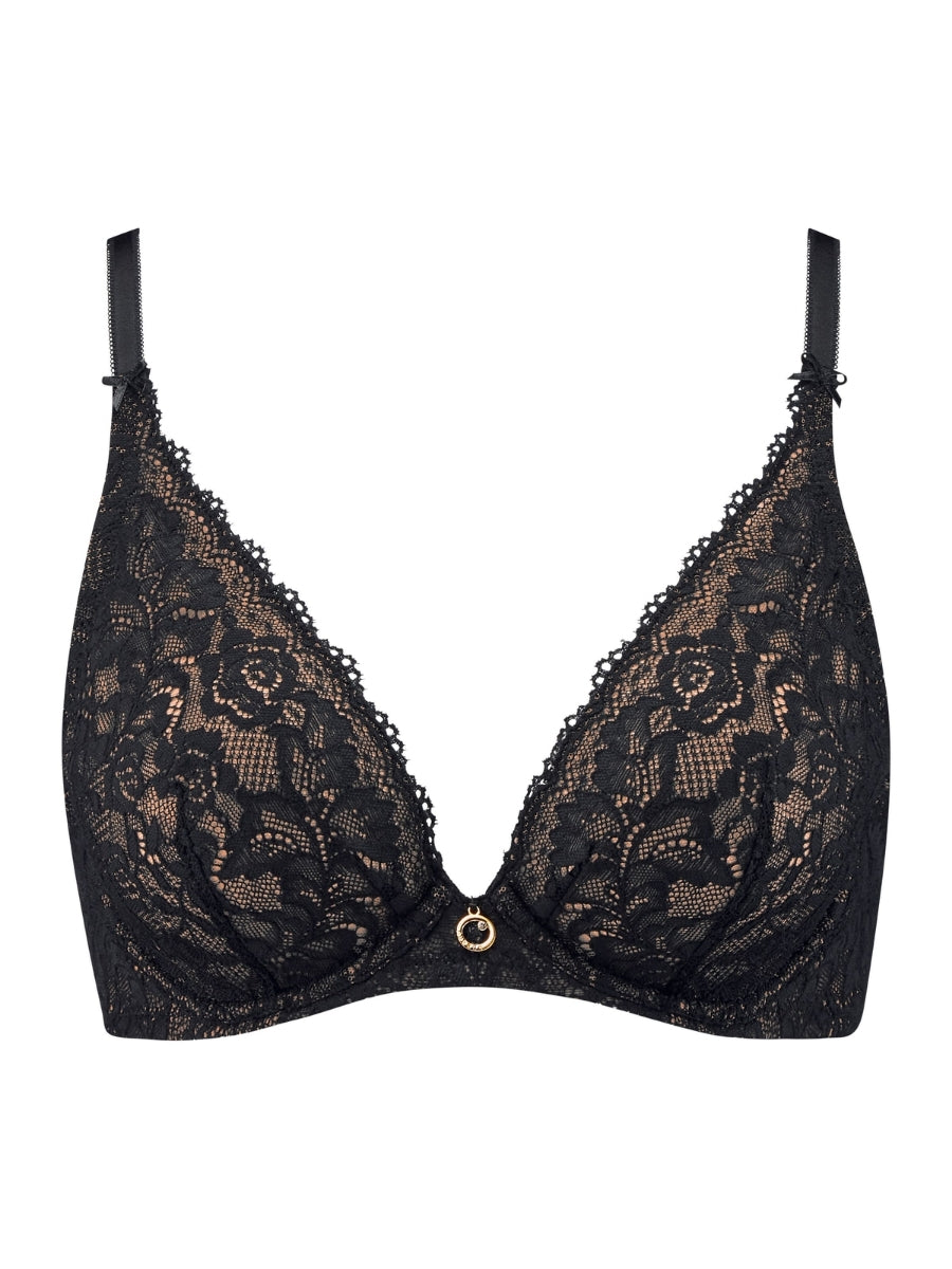 Rosessence Care Triangle Plunge Bra - Black