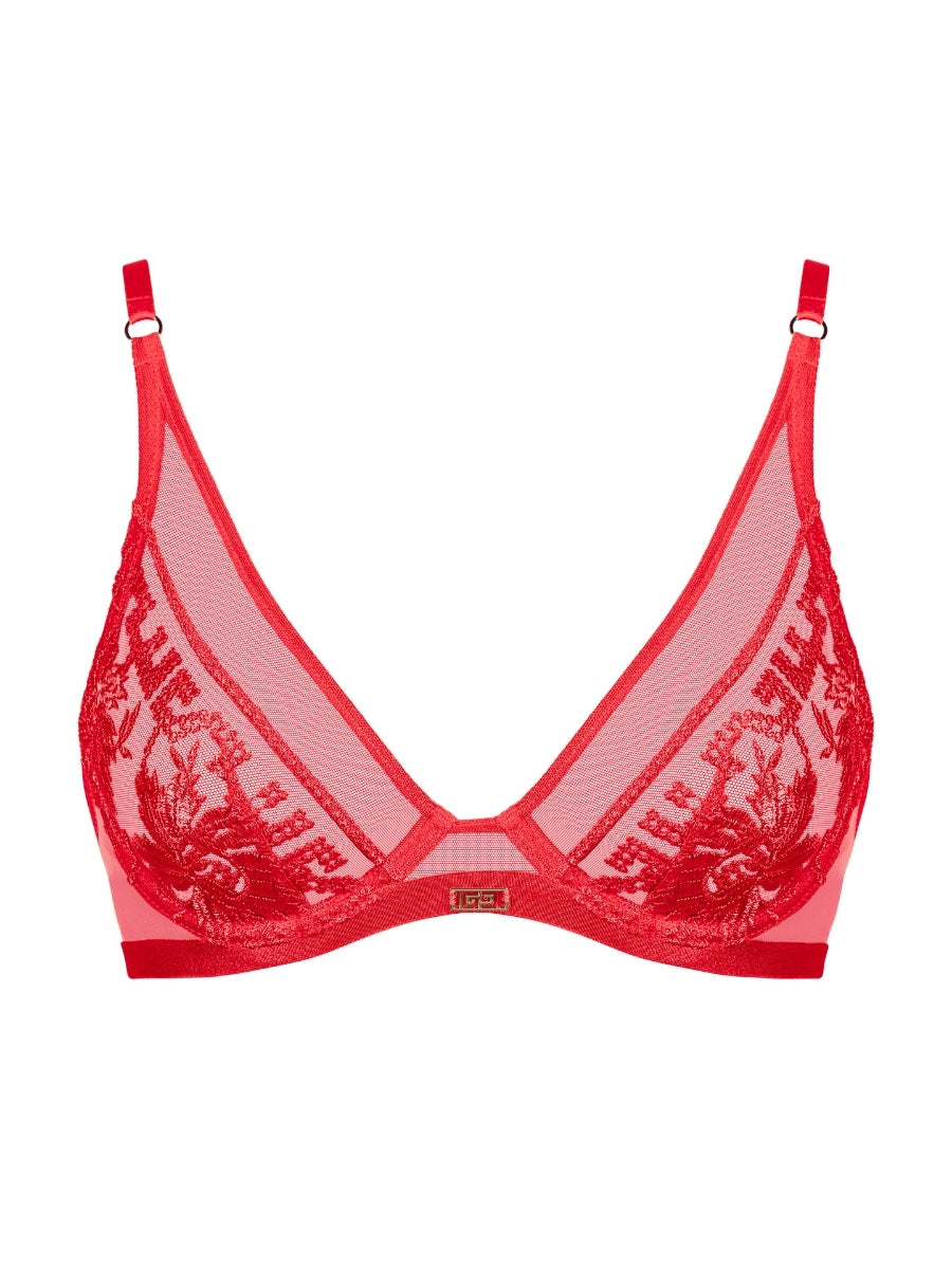 Rules of Attraction Triangle Plunge Bra - Flame