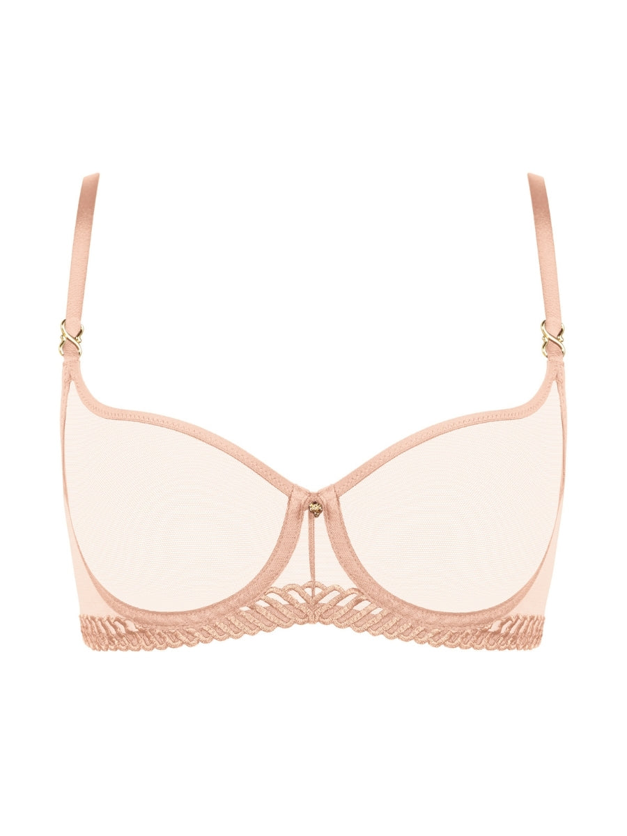 Sheer Emotion Half Cup Bra - Sand