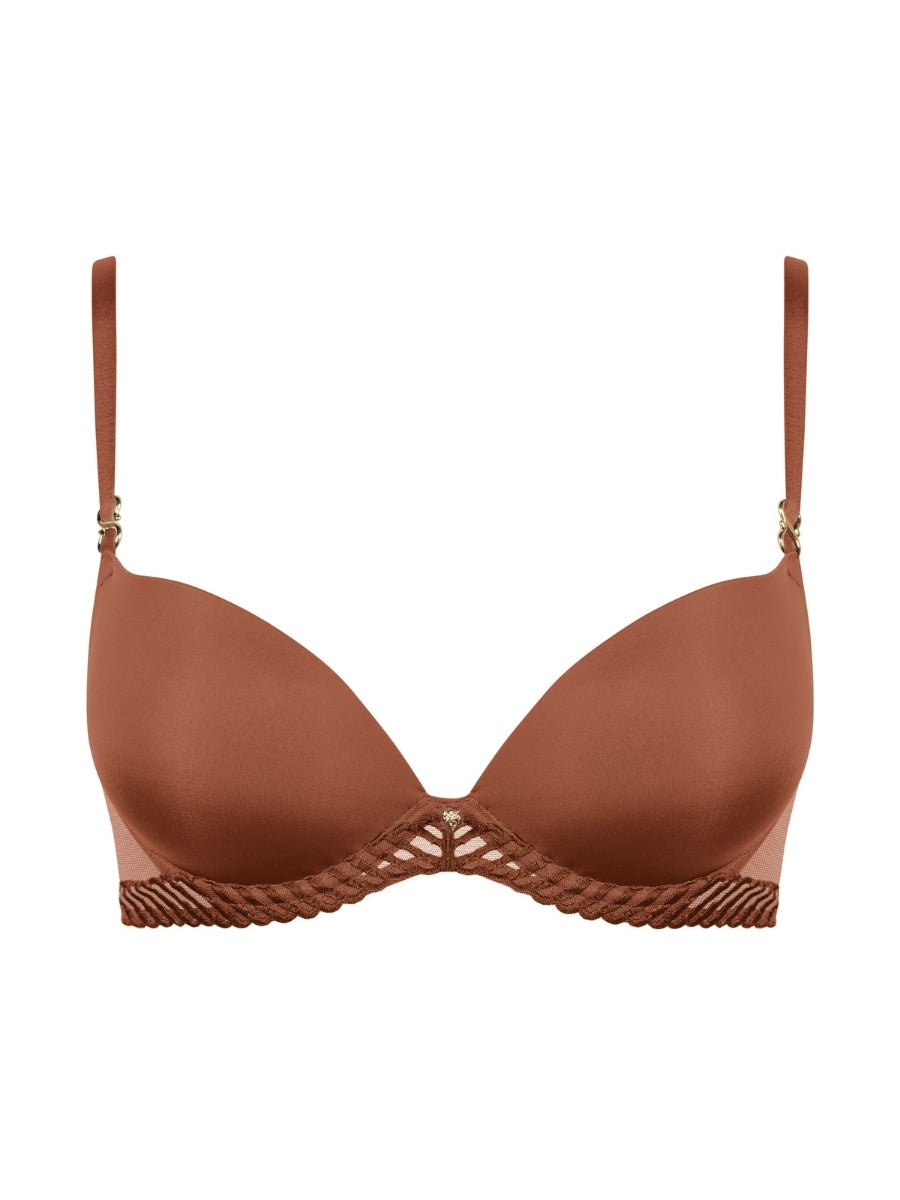 Sheer Emotion Moulded Push-Up Bra - Honey