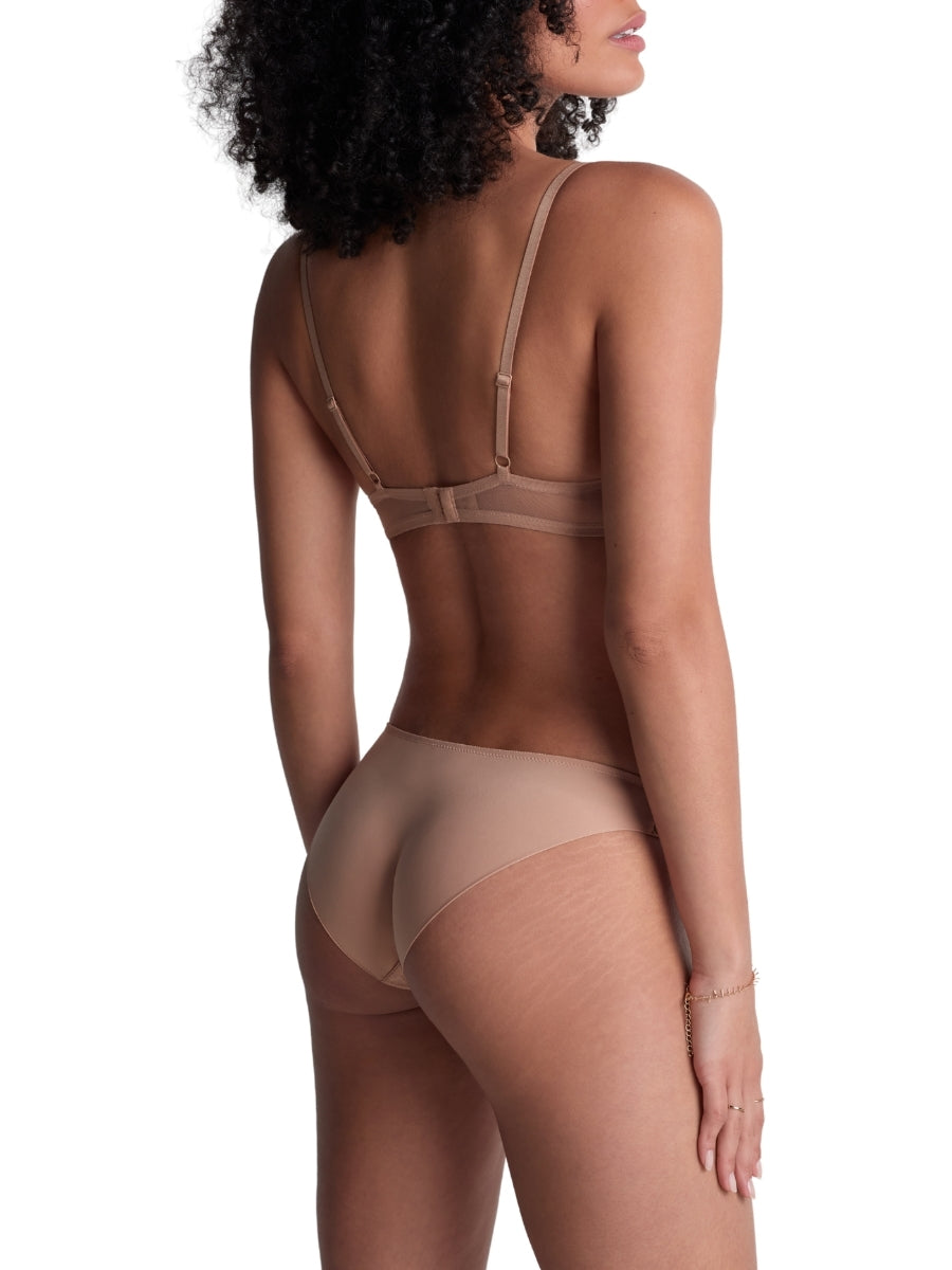 Sheer Emotion Moulded Push-Up Bra - Sand