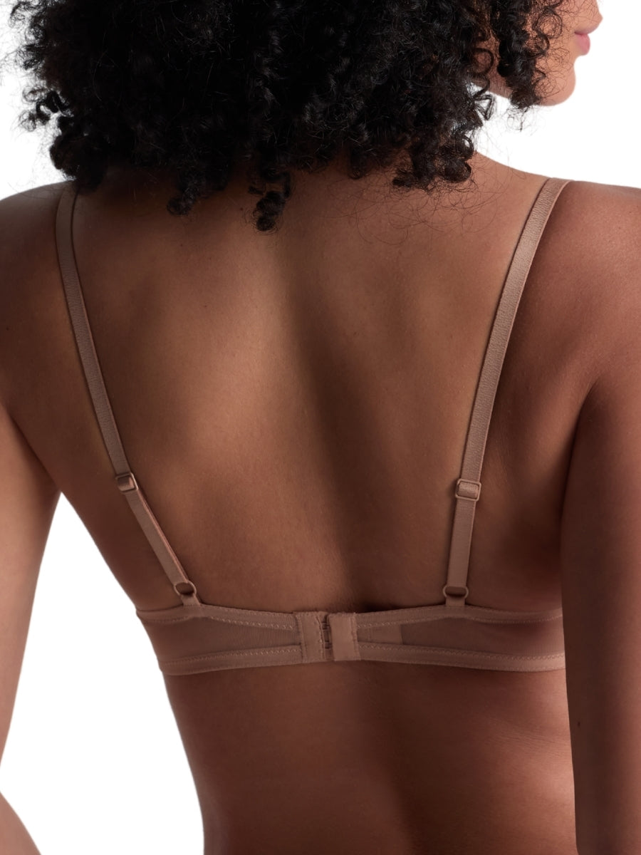 Sheer Emotion Moulded Push-Up Bra - Sand