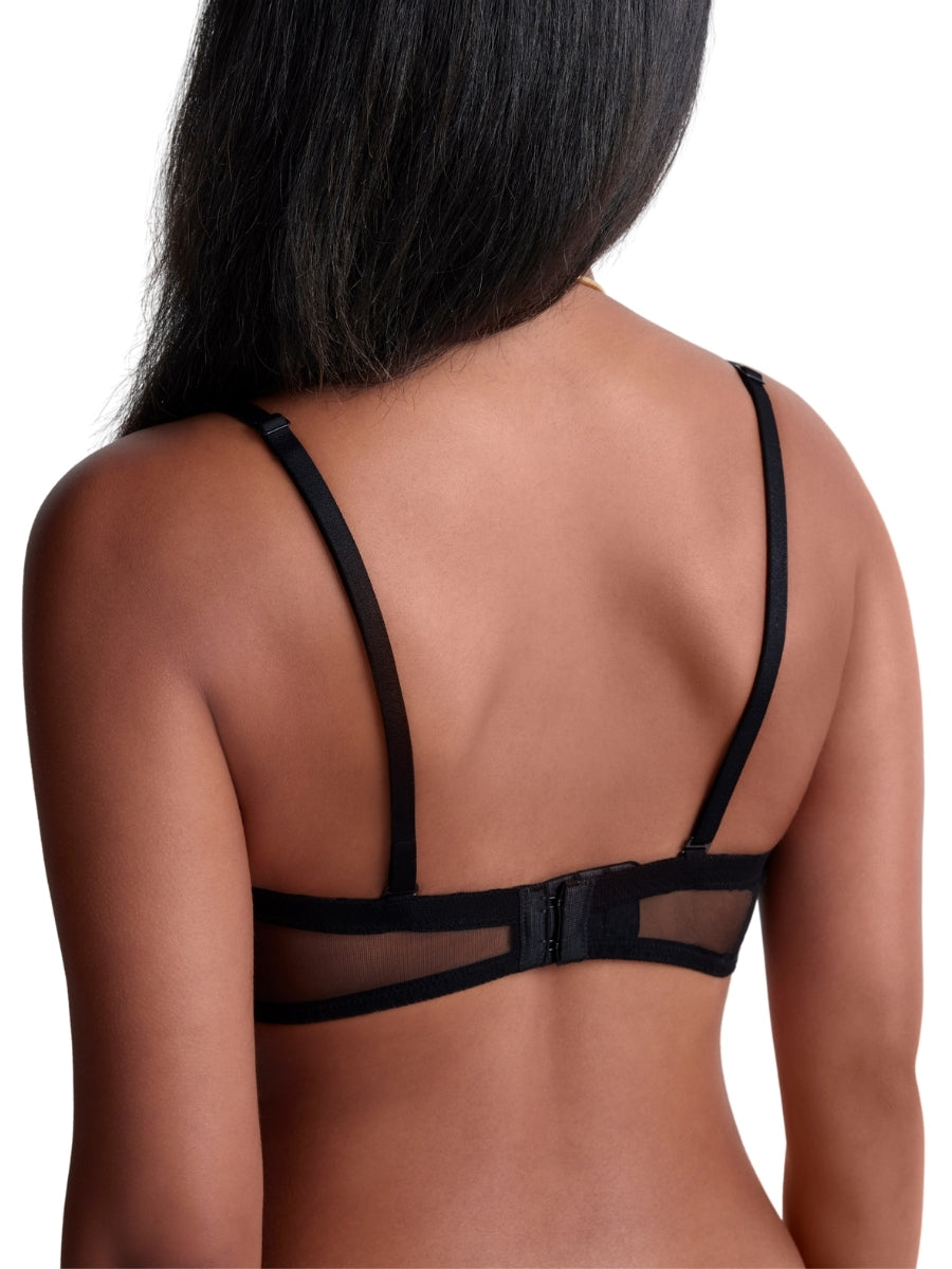 Sheer Emotion Moulded Strapless Bra - Black