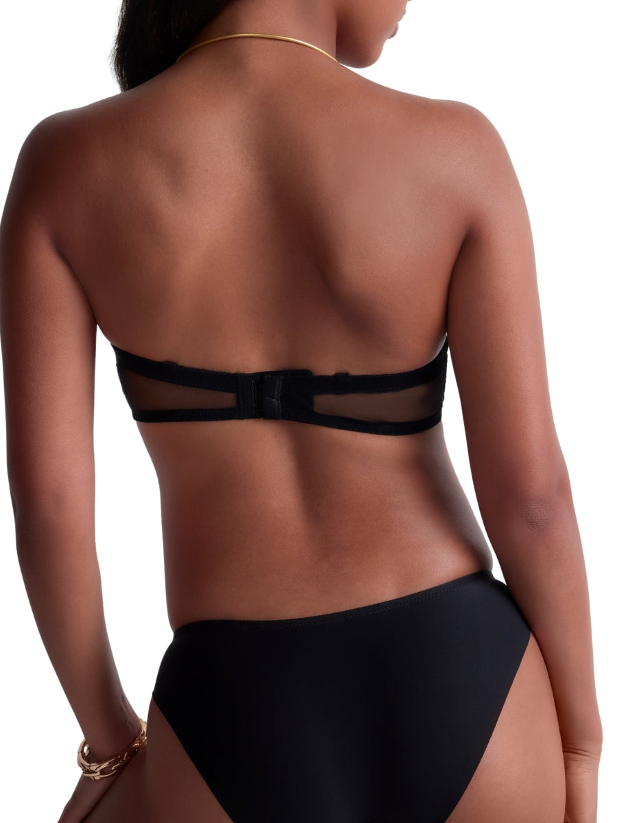Sheer Emotion Moulded Strapless Bra - Black