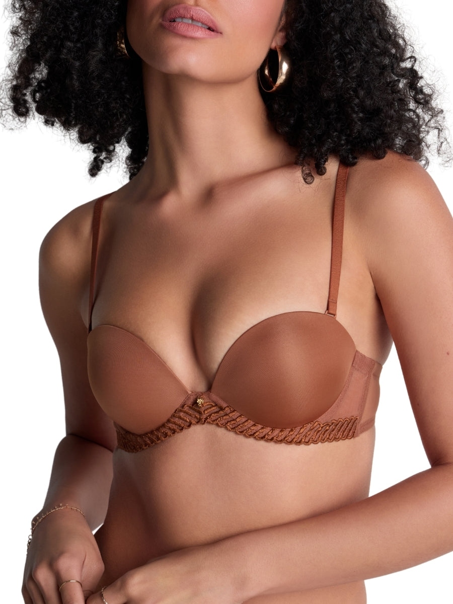 Sheer Emotion Moulded Strapless Bra - Honey