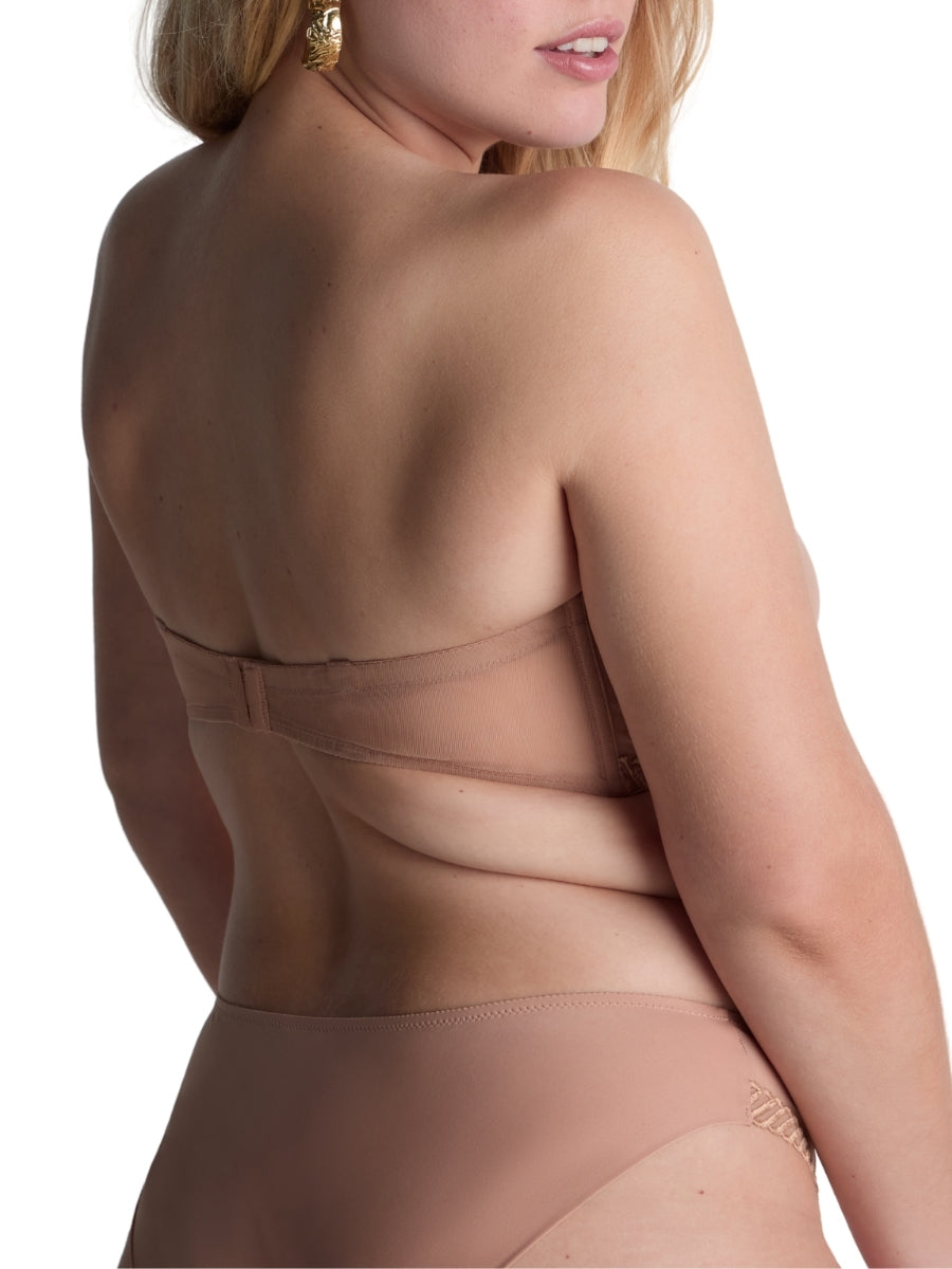 Sheer Emotion Moulded Strapless Bra - Sand