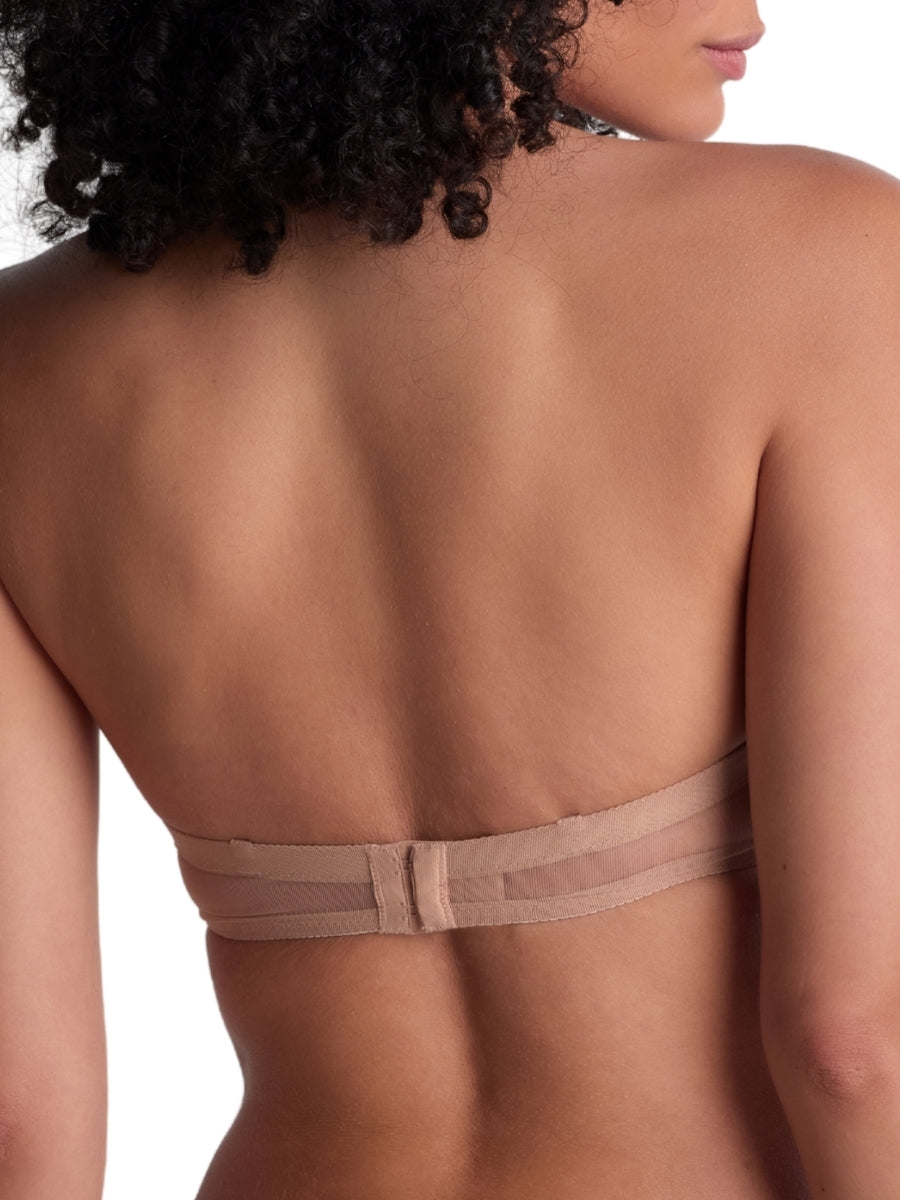 Sheer Emotion Moulded Strapless Bra - Sand