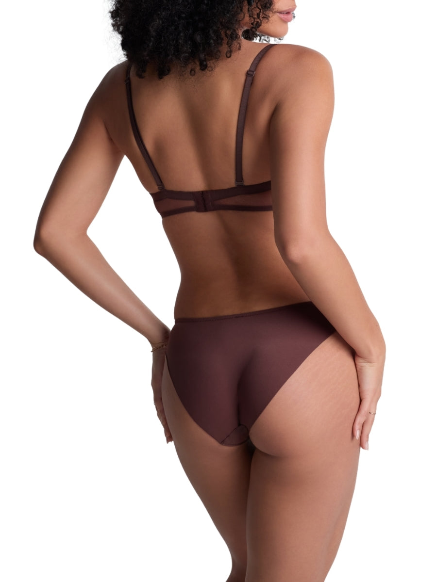 Sheer Emotion Moulded Strapless Bra - Sepia