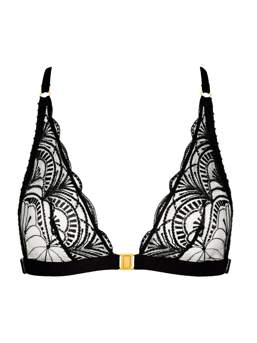 Vibes Triangle Bralette - Black