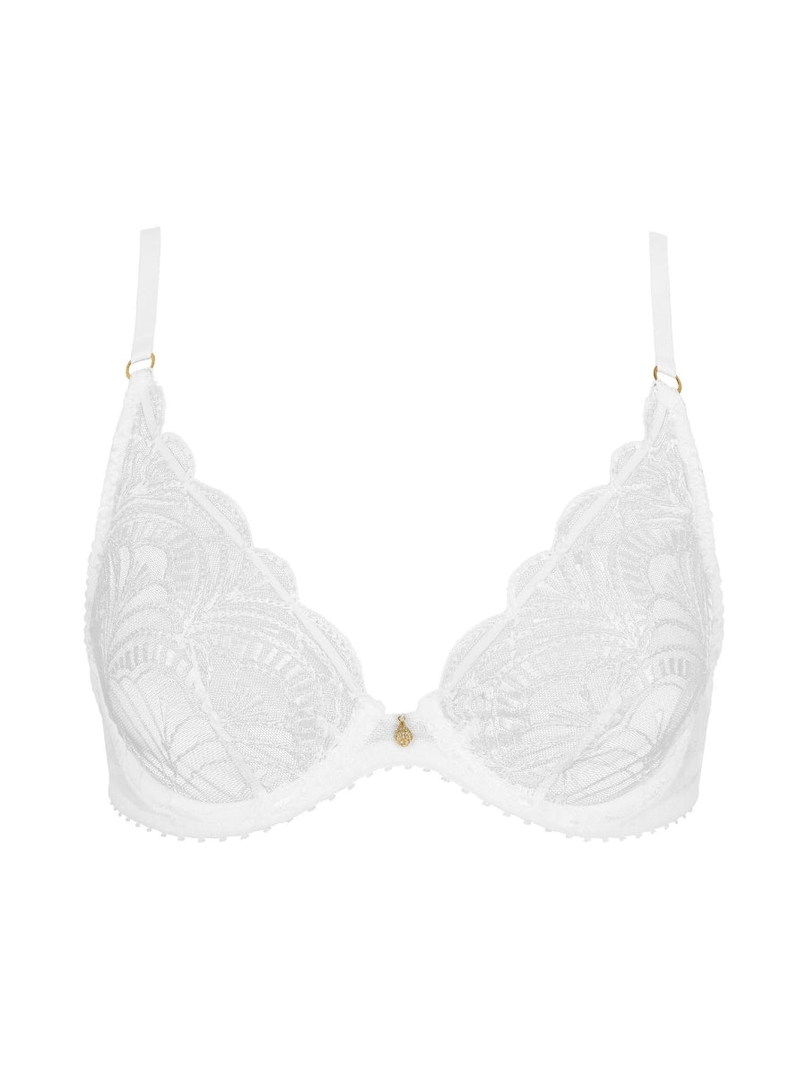 Vibes Triangle Plunge Bra - Pearl