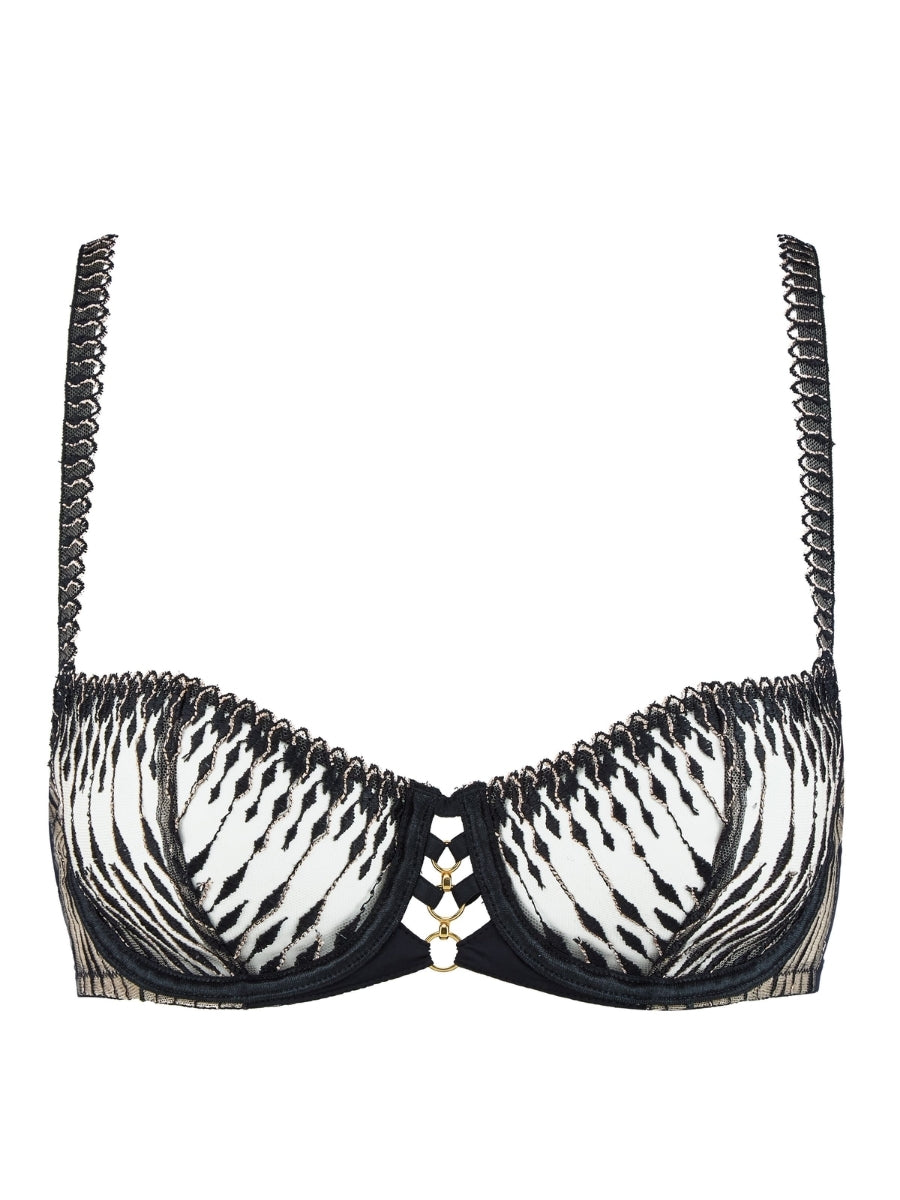 Voodoo Kiss Half Cup Bra - Millenium Black