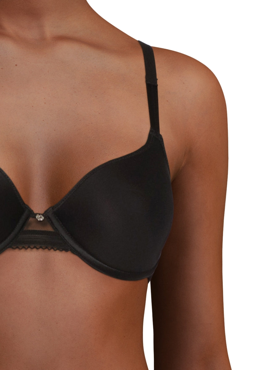 C Jolie Memory Foam T-Shirt Bra - Black