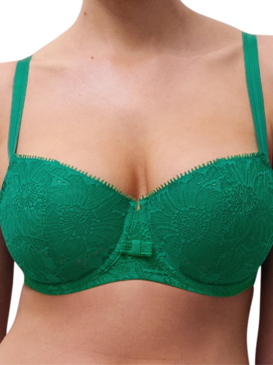 Day To Night Half Cup Bra - Racing Green