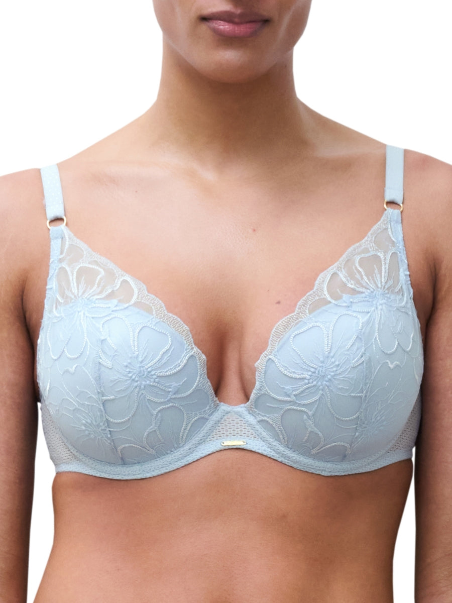 Fleurs Plunge T-Shirt Bra - Icy Flower