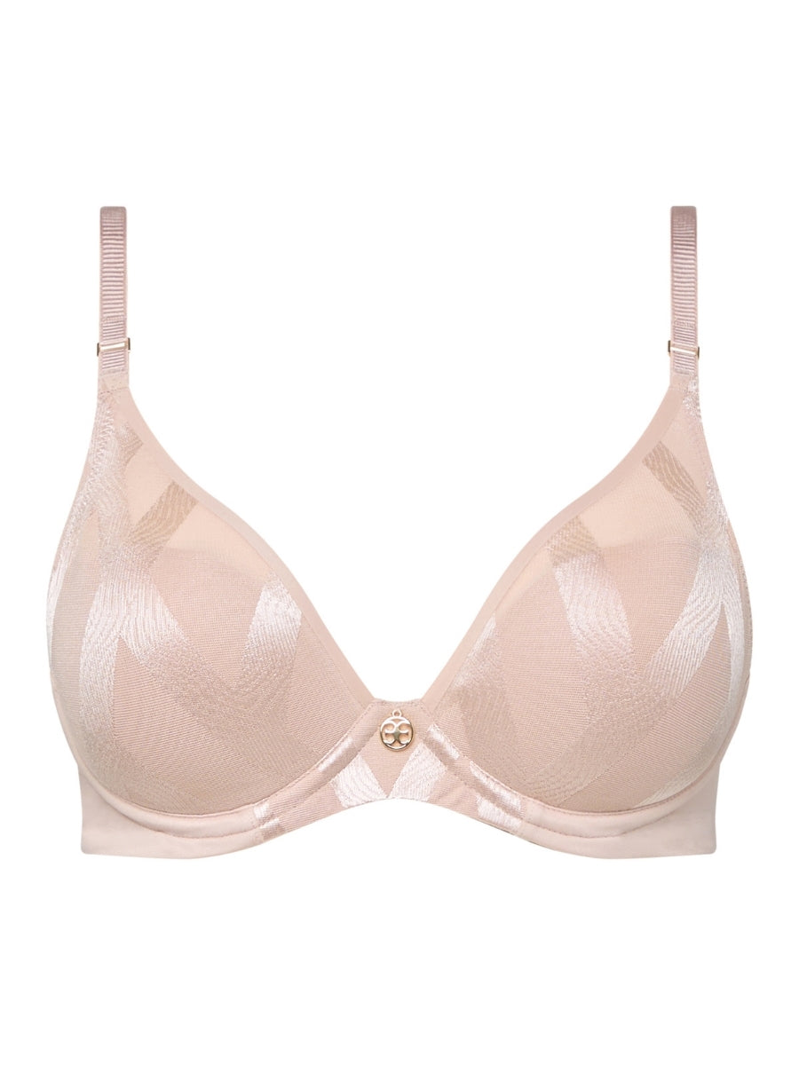 Glaze Plunge T-Shirt Bra - Dusky Pink