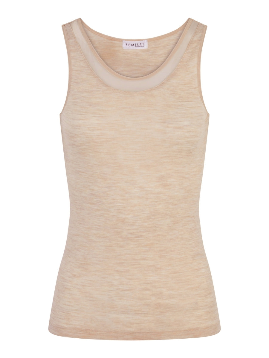 Juliana Thermal Tank Top - Heather Nude