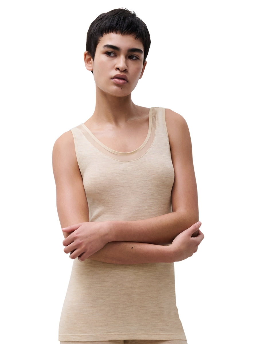 Juliana Thermal Tank Top - Heather Nude