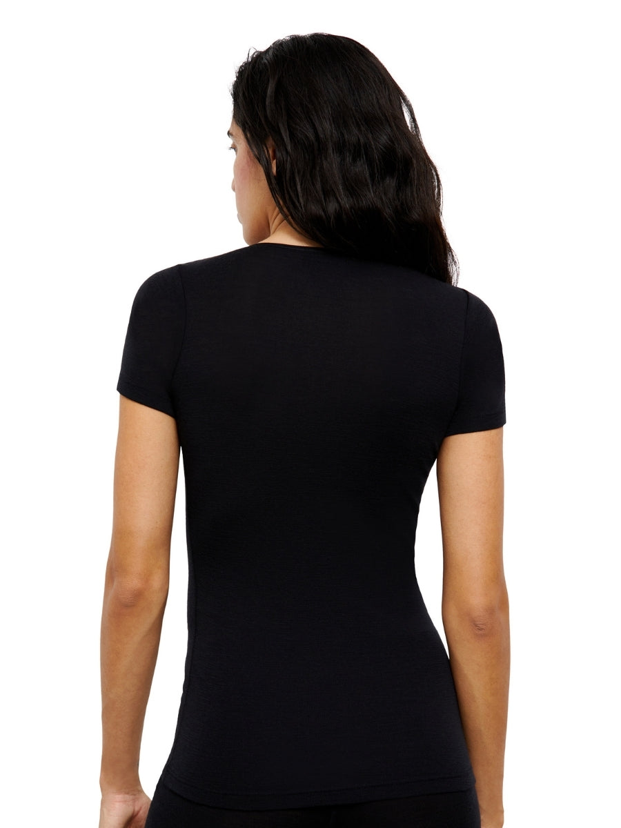 Juliana Thermal Short Sleeved T-Shirt - Black