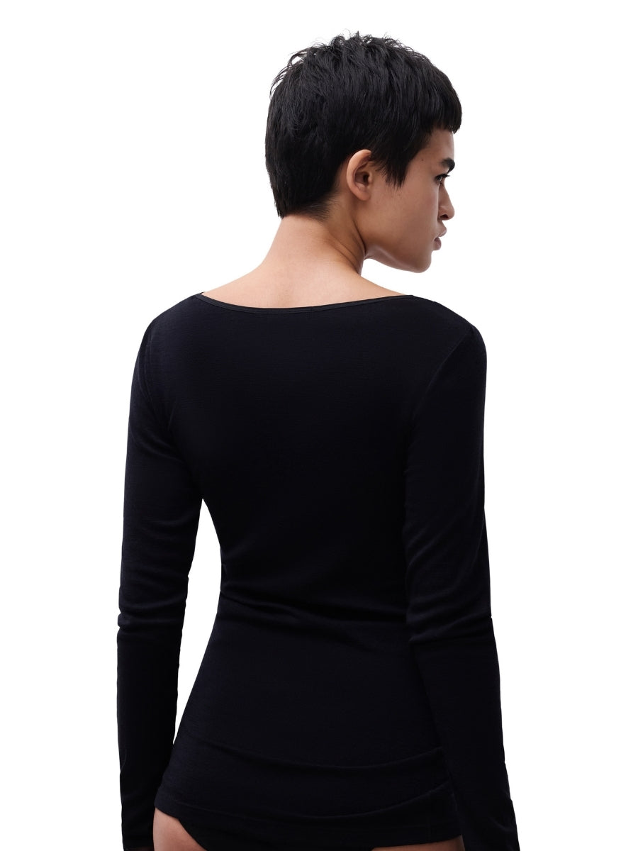Juliana Thermal Long Sleeved T-Shirt - Black