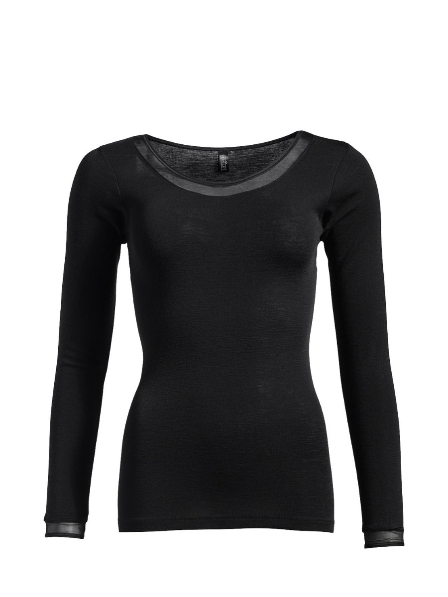 Juliana Thermal Long Sleeved T-Shirt - Black