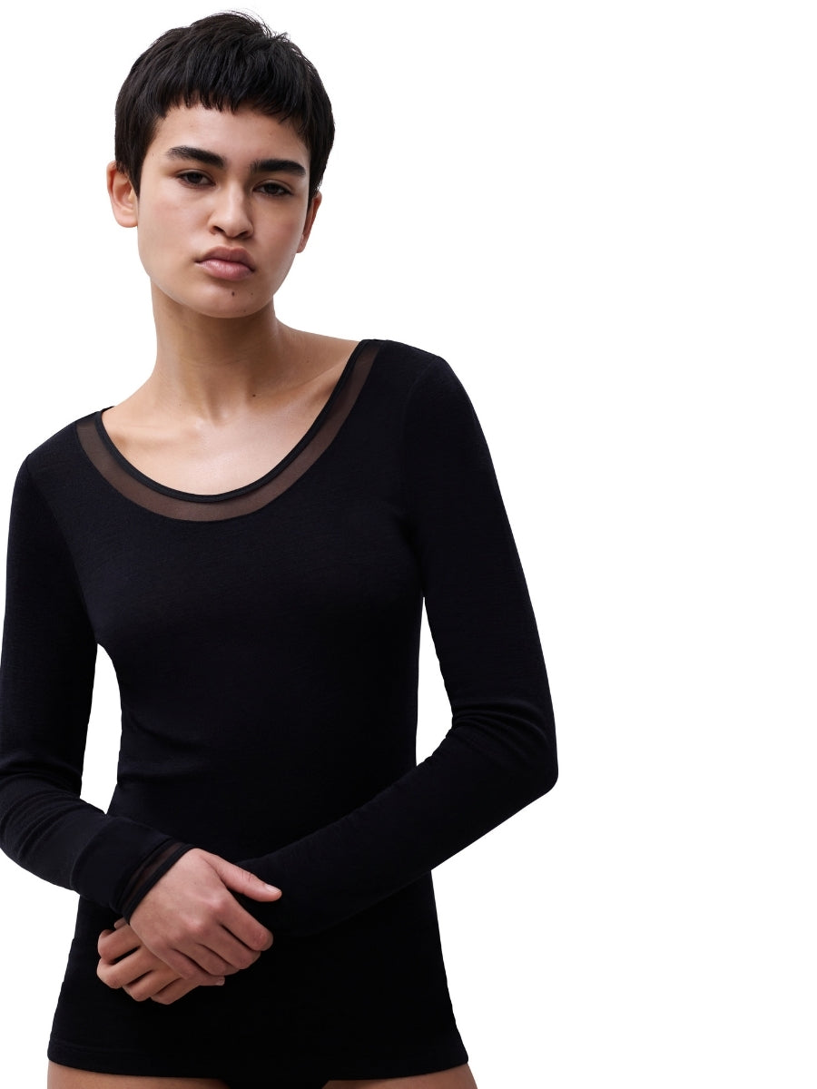 Juliana Thermal Long Sleeved T-Shirt - Black