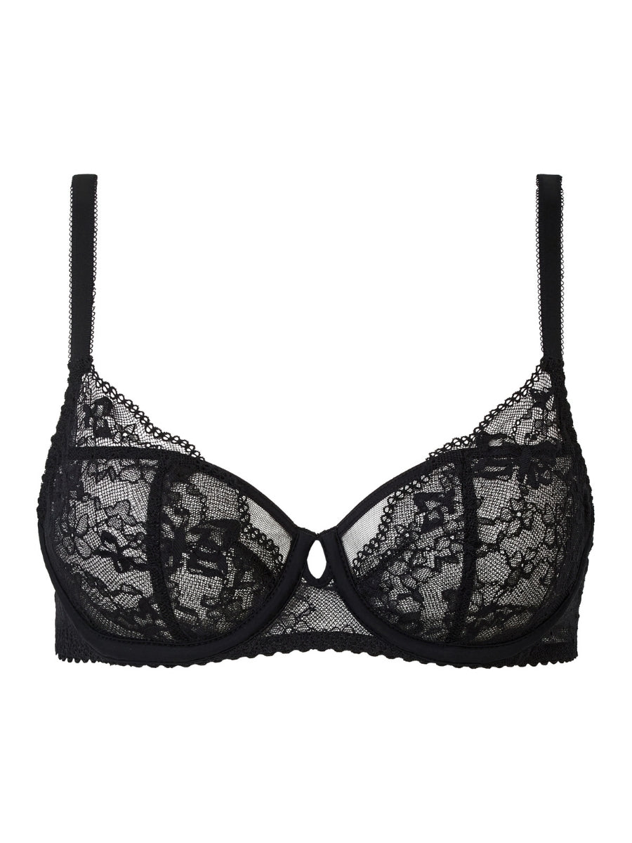 Kiss Half Cup Bra - Black