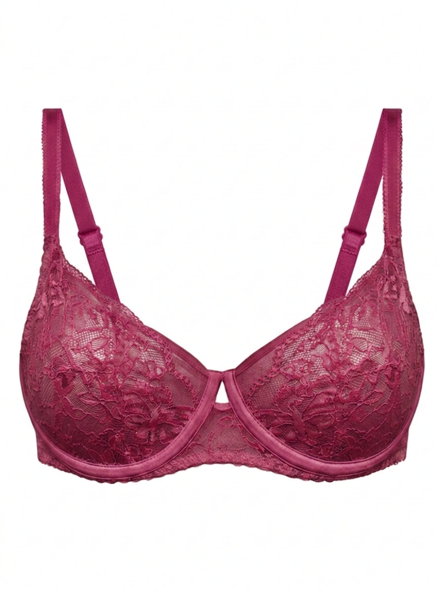 Kiss Half Cup Bra - Tyrian Flame
