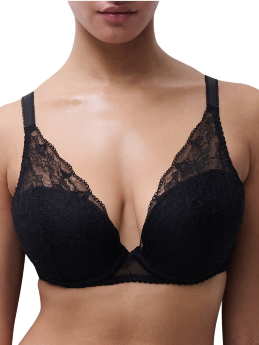 Kiss Plunge T-Shirt Bra - Black