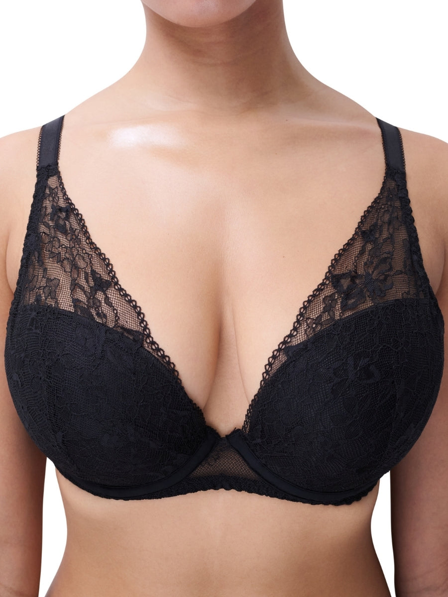 Kiss Plunge T-Shirt Bra - Black