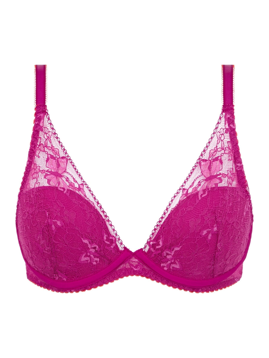 Kiss Plunge T-Shirt Bra - Tyrian Flame