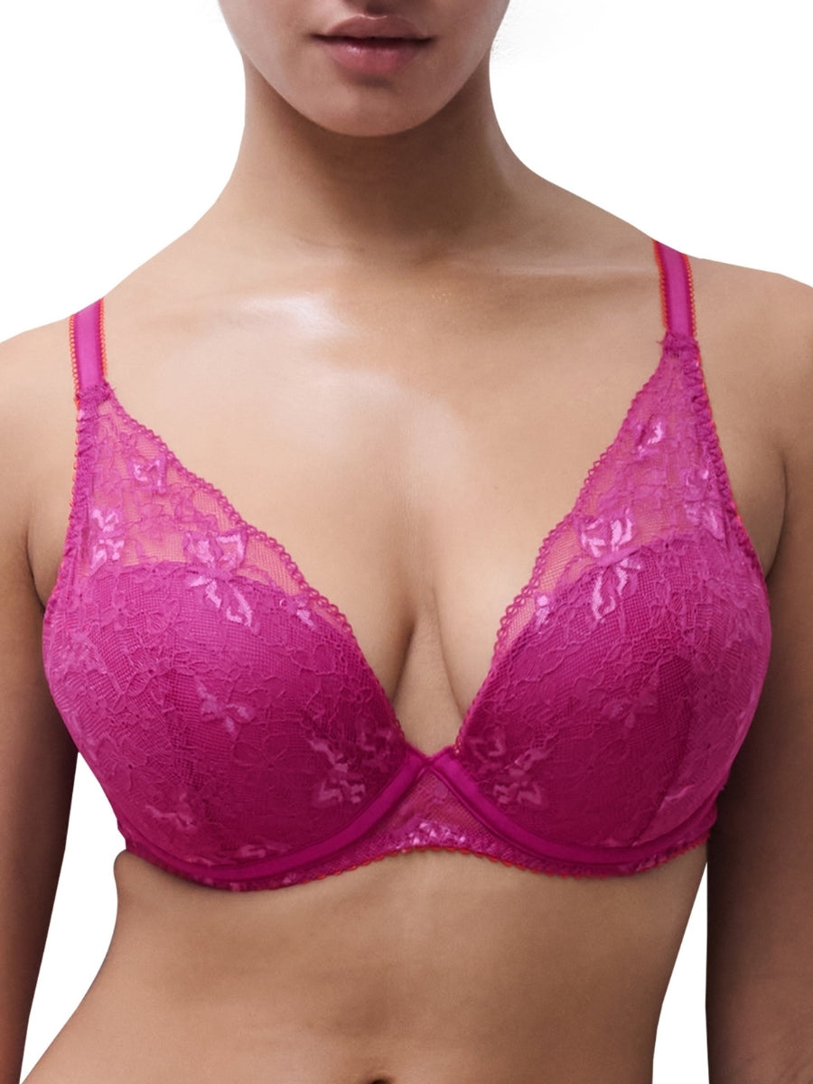 Kiss Plunge T-Shirt Bra - Tyrian Flame