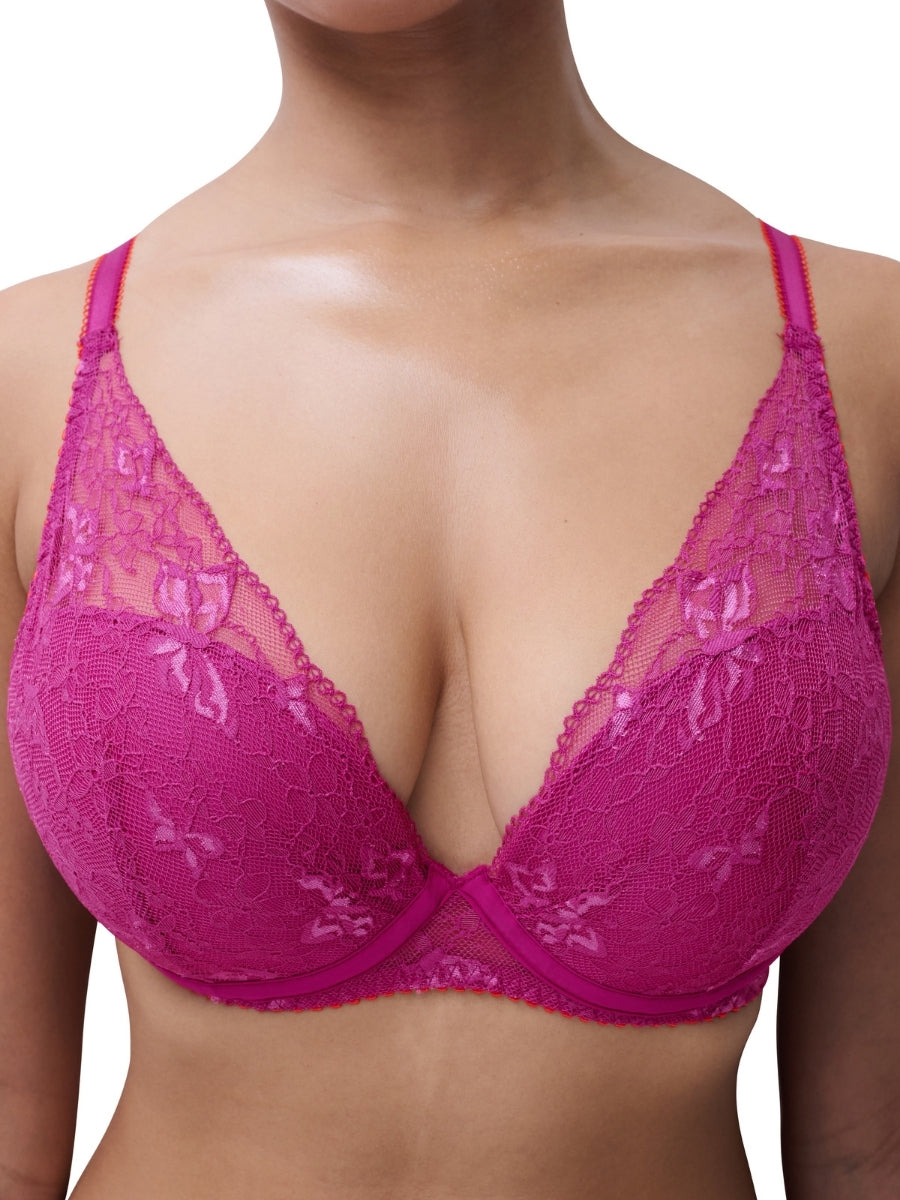 Kiss Plunge T-Shirt Bra - Tyrian Flame