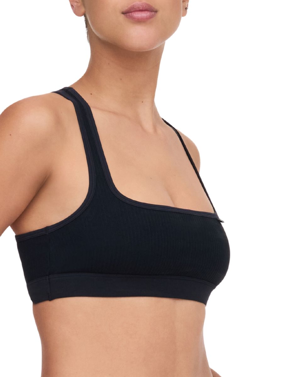 Cotton Comfort Bralette - Black