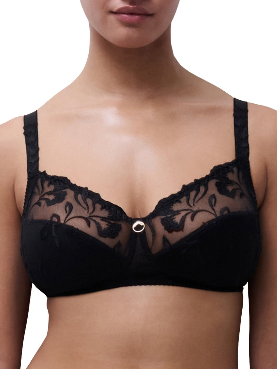 Majestic Wirefree Support Bra - Black