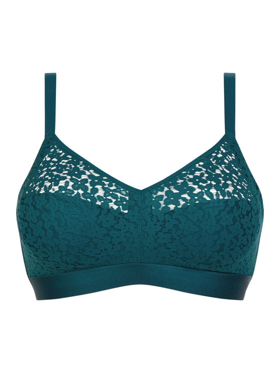 Easy Feel Norah Wirefree Support Bra - Oriental Green